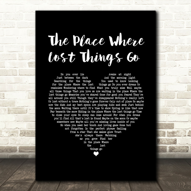 Emily Blunt The Place Where Lost Things Go Black Heart Song Lyric Music Art Print