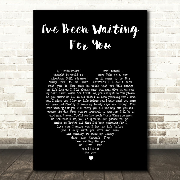 Mamma Mia 2 I've Been Waiting For You Black Heart Song Lyric Music Art Print