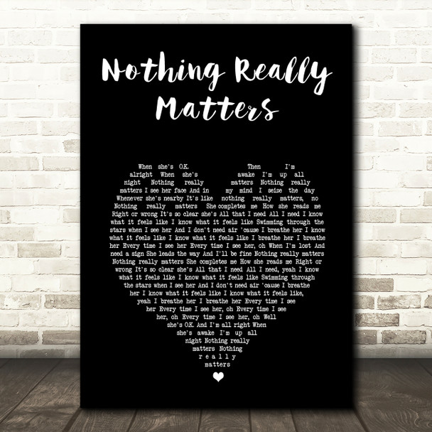 Mr. Probz Nothing Really Matters Black Heart Song Lyric Music Art Print