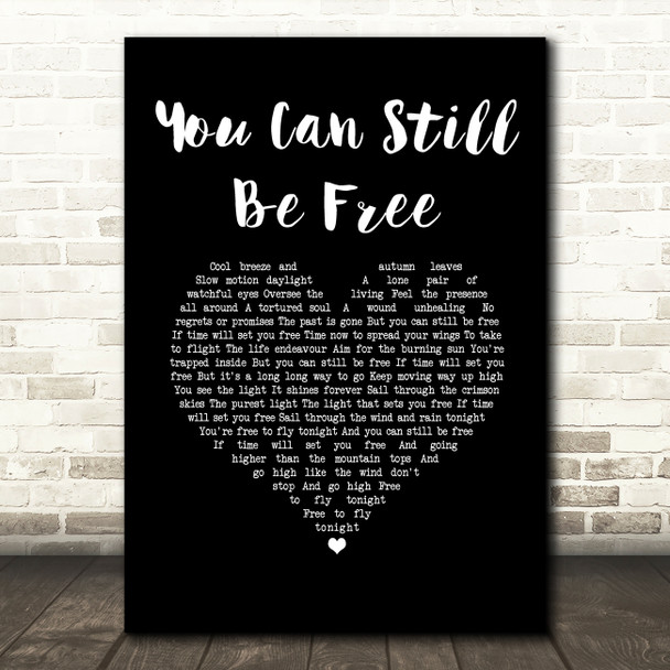 Savage Garden You Can Still Be Free Black Heart Song Lyric Music Art Print