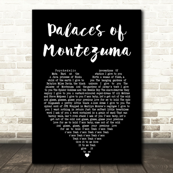 Grinderman Palaces of Montezuma Black Heart Song Lyric Music Art Print