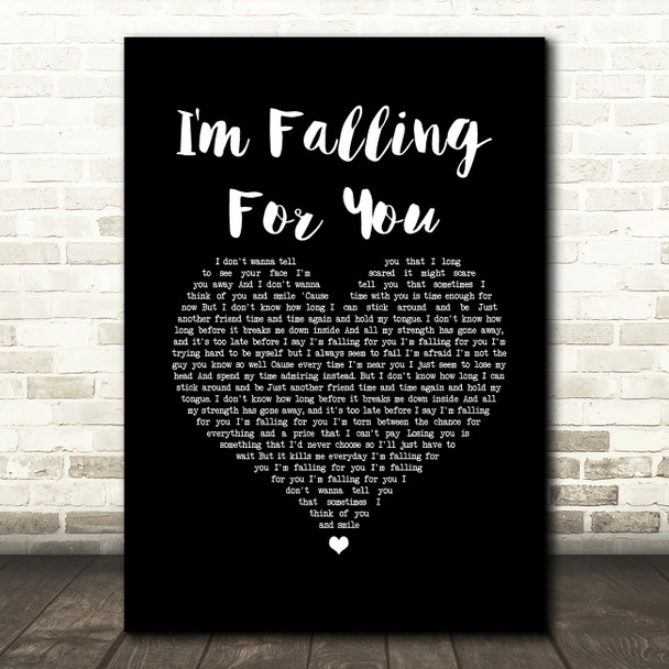 Chester See I'm Falling For You Black Heart Song Lyric Music Art Print