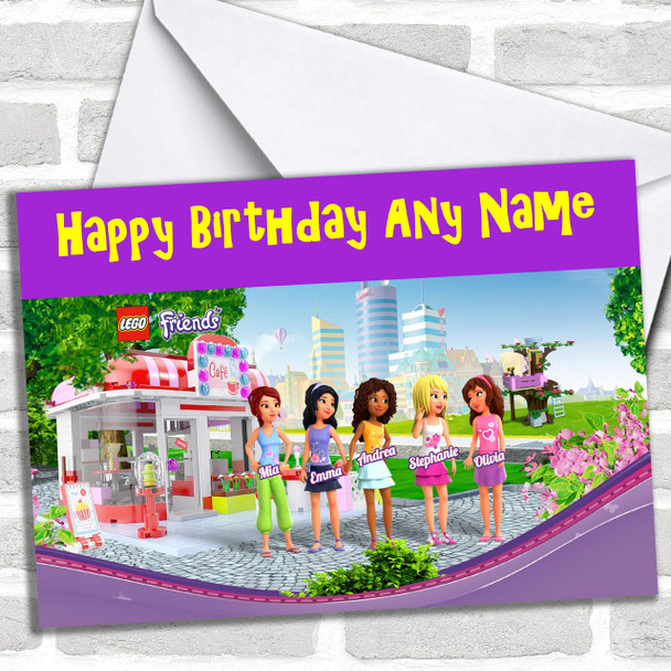 Lego Friends Personalized Birthday Card