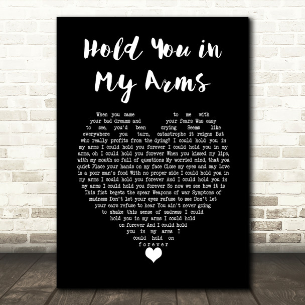 Ray LaMontagne Hold You in My Arms Black Heart Song Lyric Music Art Print