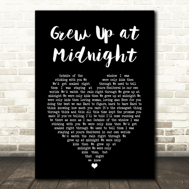 The Maccabees Grew Up at Midnight Black Heart Song Lyric Music Art Print
