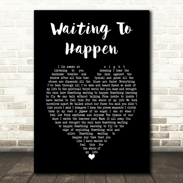 Marillion Waiting To Happen Black Heart Song Lyric Music Art Print