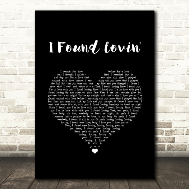 Fatback Band I Found Lovin' Black Heart Song Lyric Music Art Print