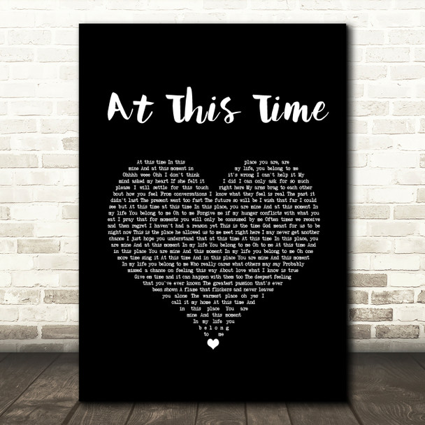 Algebra At This Time Black Heart Song Lyric Music Art Print