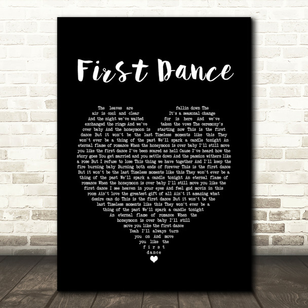 Corey Smith First Dance Black Heart Song Lyric Music Art Print