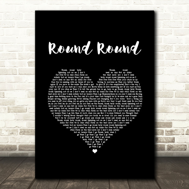 Sugababes Round Round Black Heart Song Lyric Music Art Print