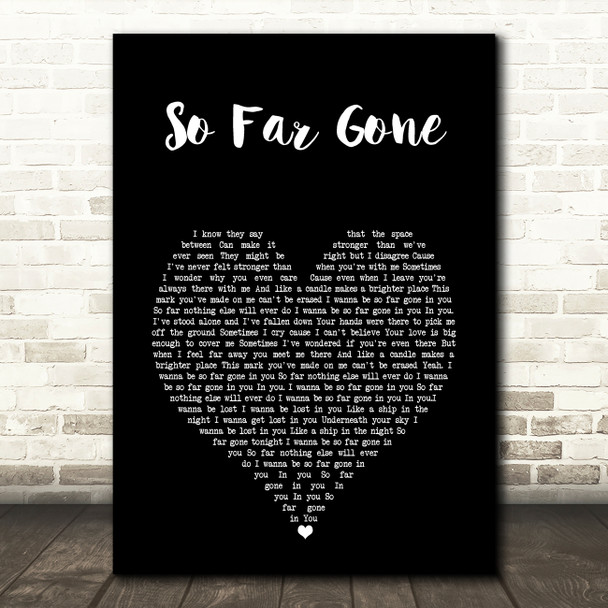 Thousand Foot Krutch So Far Gone Black Heart Song Lyric Music Art Print