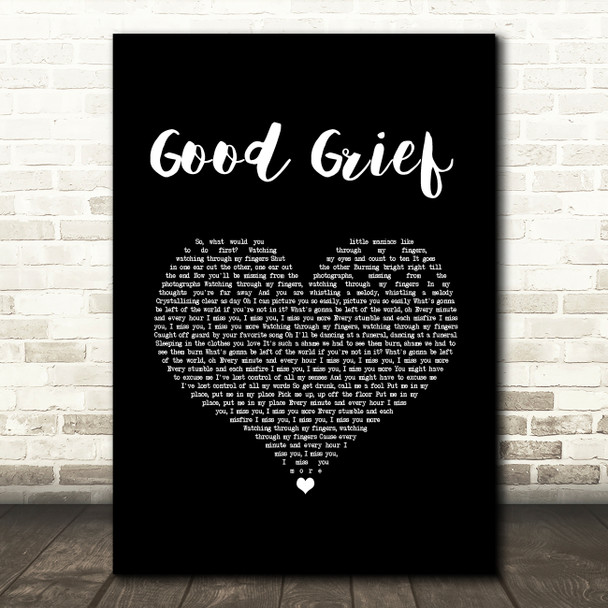 Bastille Good Grief Black Heart Song Lyric Music Art Print