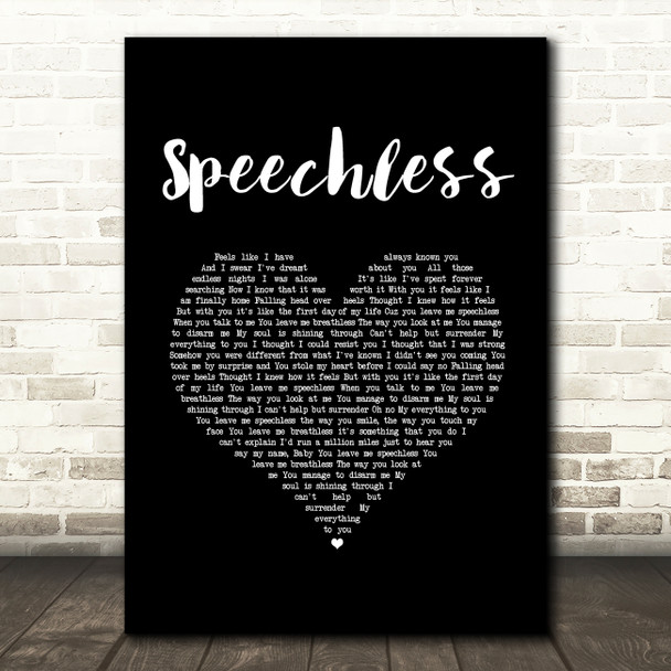 The Veronicas Speechless Black Heart Song Lyric Music Art Print