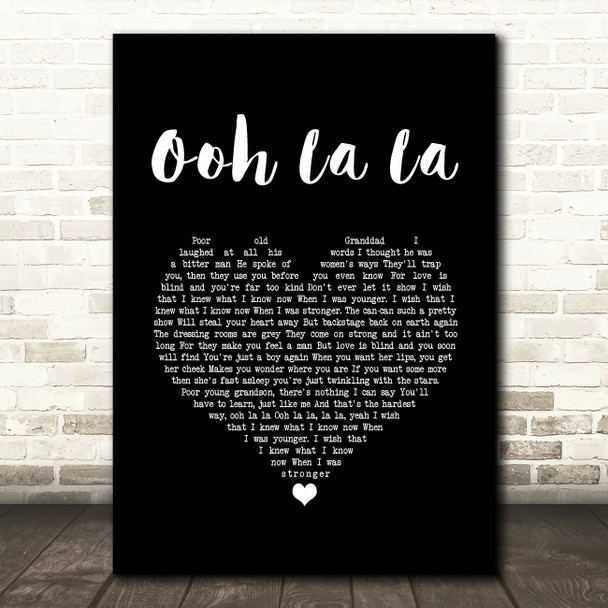 Rod Stewart Ooh La La Black Heart Song Lyric Music Art Print