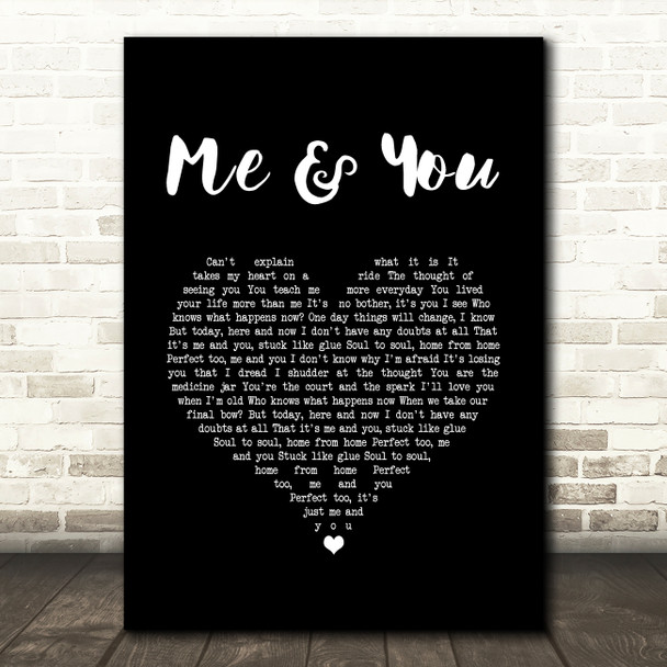 Diana Vickers Me & You Black Heart Song Lyric Music Art Print