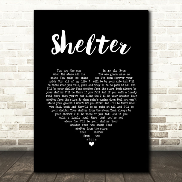 Dash Berlin feat. Roxanne Emery Shelter Black Heart Song Lyric Music Art Print