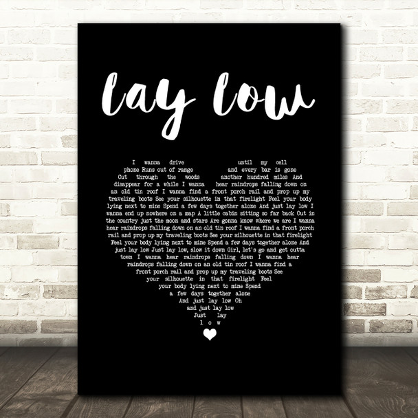 Josh Turner Lay Low Black Heart Song Lyric Music Art Print