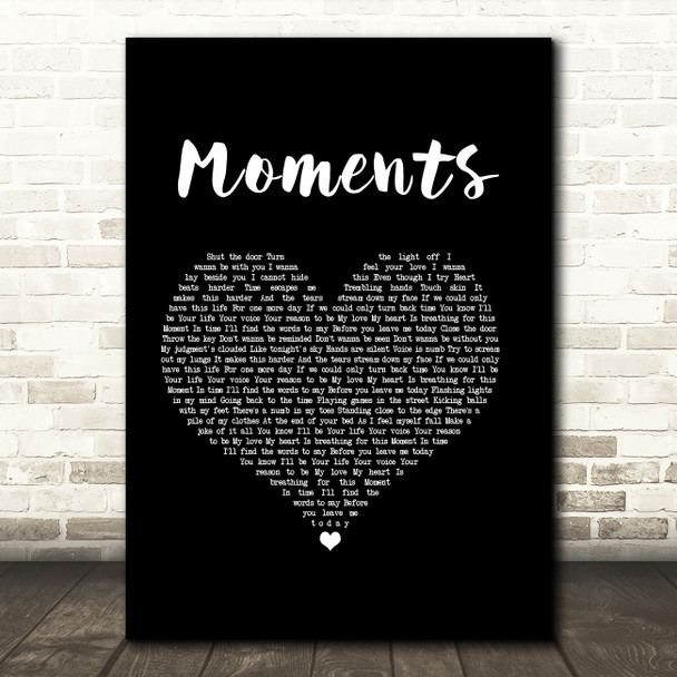 One Direction Moments Black Heart Song Lyric Music Art Print