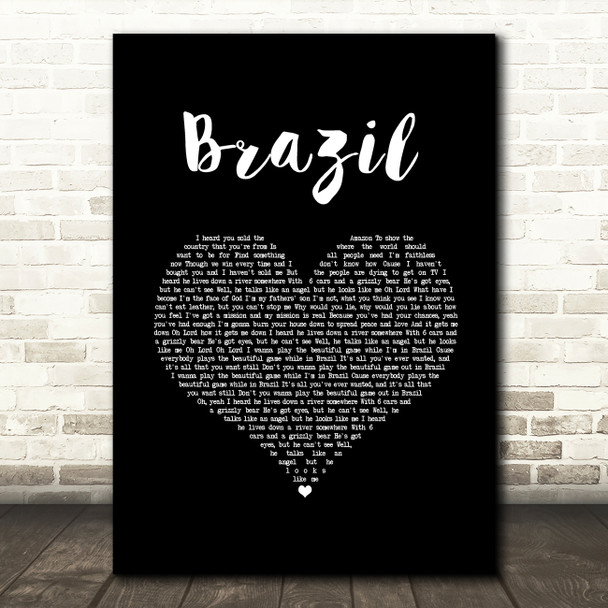 Declan McKenna Brazil Black Heart Song Lyric Music Art Print