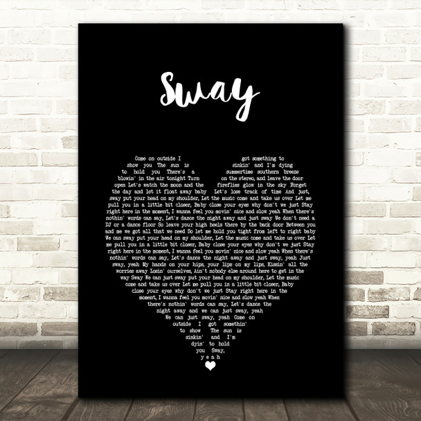 Dan + Shay Sway Black Heart Song Lyric Music Art Print