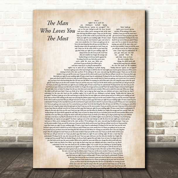 Zac Brown Band The Man Who Loves You The Most Father & Baby Song Lyric Music Art Print