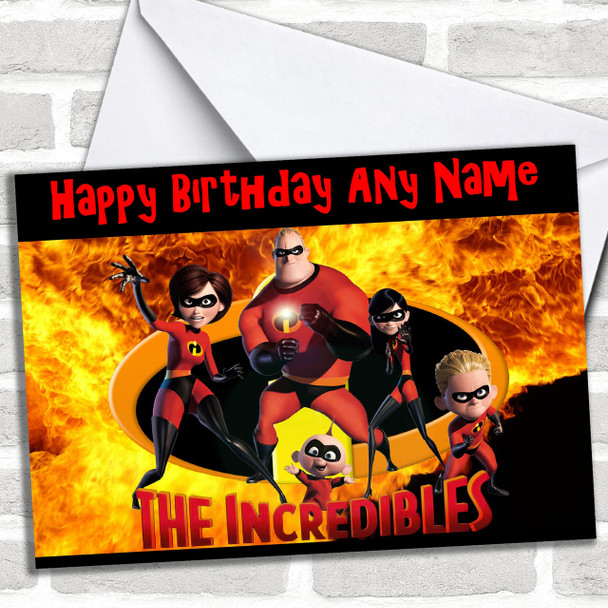 The Incredibles Personalized Birthday Card