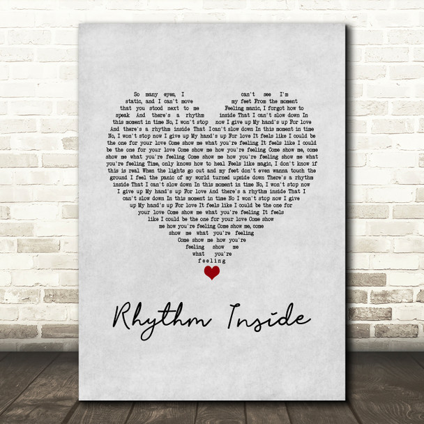 Calum Scott Rhythm Inside Grey Heart Song Lyric Music Art Print