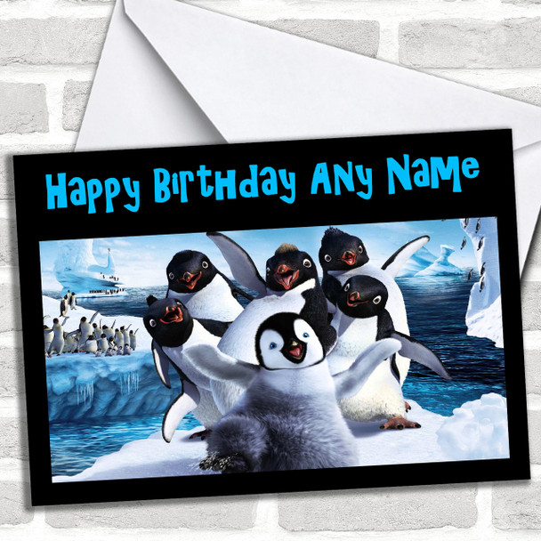 Happy Feet Personalized Birthday Card