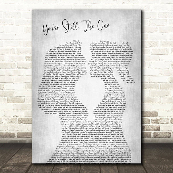 Shania Twain You're Still The One Lesbian Women Gay Brides Couple Wedding Grey Song Lyric Music Art Print