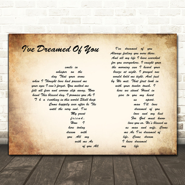 Barbra Streisand I've Dreamed Of You Man Lady Couple Song Lyric Music Art Print