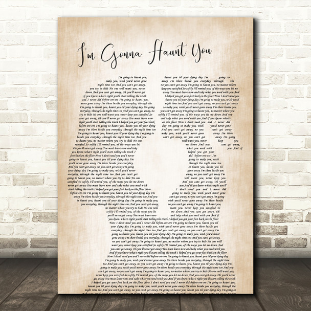 Fabienne Delsol I'm Gonna Haunt You Lesbian Women Gay Brides Couple Wedding Song Lyric Music Art Print