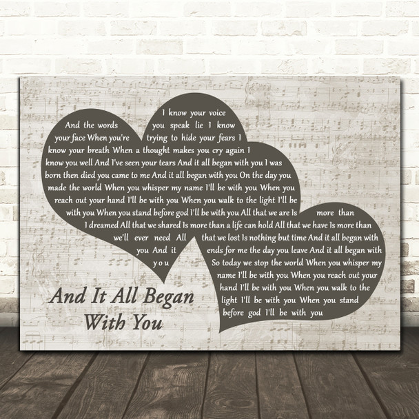 Gary Numan And It All Began with You Landscape Music Script Two Hearts Song Lyric Music Art Print