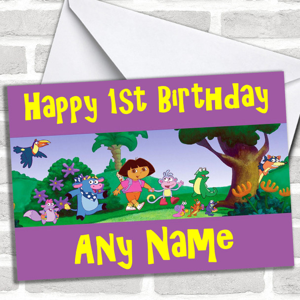 Dora The Explorer Personalized Birthday Card