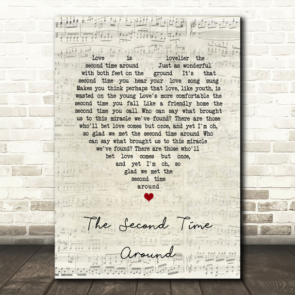 Frank Sinatra The Second Time Around Script Heart Song Lyric Music Art Print