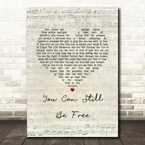 Savage Garden You Can Still Be Free Script Heart Song Lyric Music Art Print