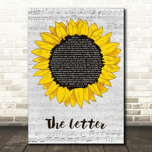 Macy Gray The Letter Grey Script Sunflower Song Lyric Music Art Print