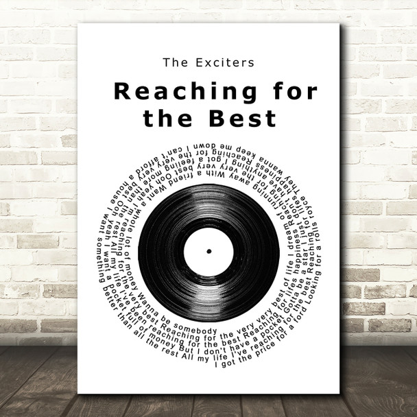 The Exciters Reaching for the Best Vinyl Record Song Lyric Music Art Print