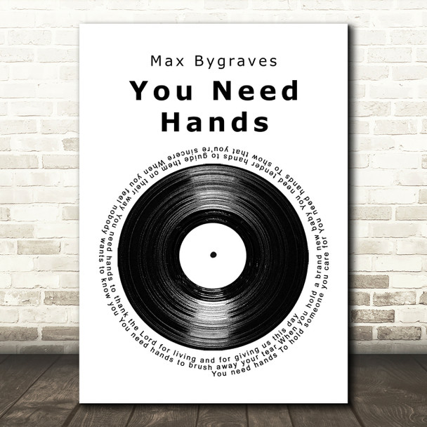 Max Bygraves You Need Hands Vinyl Record Song Lyric Music Art Print