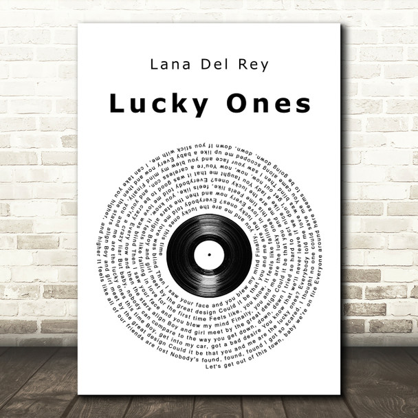 Lana Del Rey Lucky Ones Vinyl Record Song Lyric Music Art Print