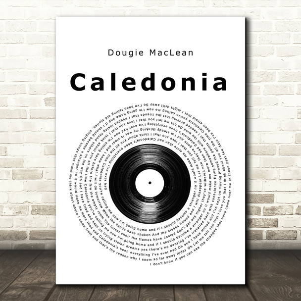 Dougie MacLean Caledonia Vinyl Record Song Lyric Music Art Print