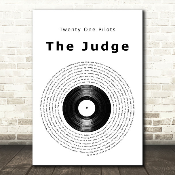 Twenty One Pilots The Judge Vinyl Record Song Lyric Music Art Print