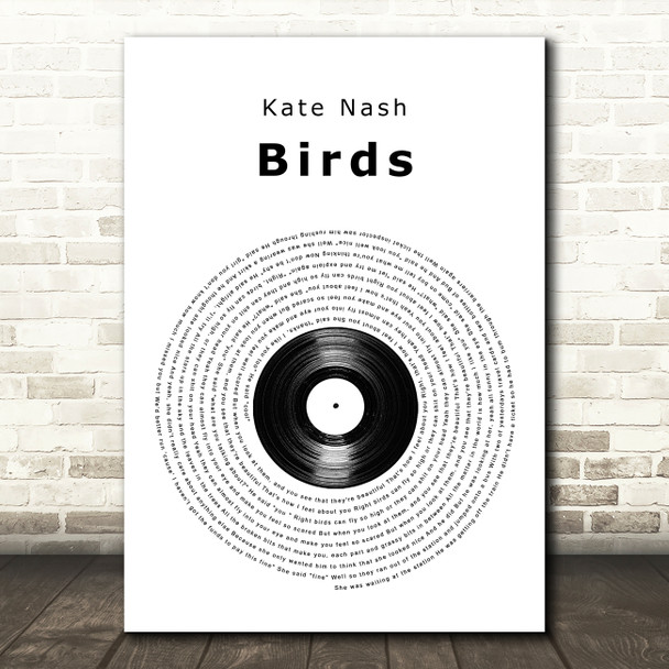 Kate Nash Birds Vinyl Record Song Lyric Music Art Print