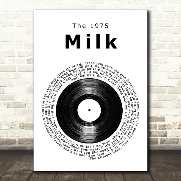 The 1975 Milk Vinyl Record Song Lyric Music Art Print