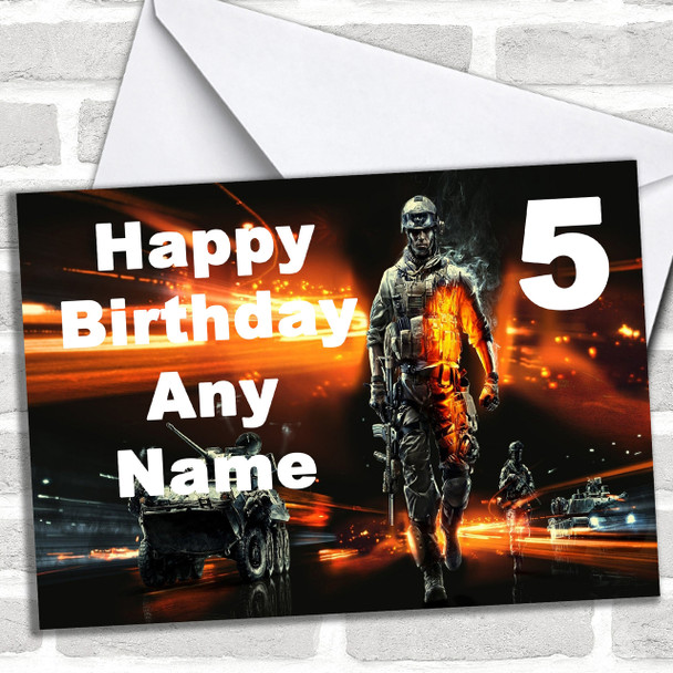 Battlefield Personalized Birthday Card