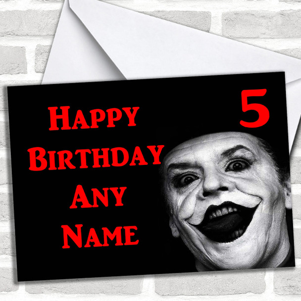 Batman Joker Personalized Birthday Card