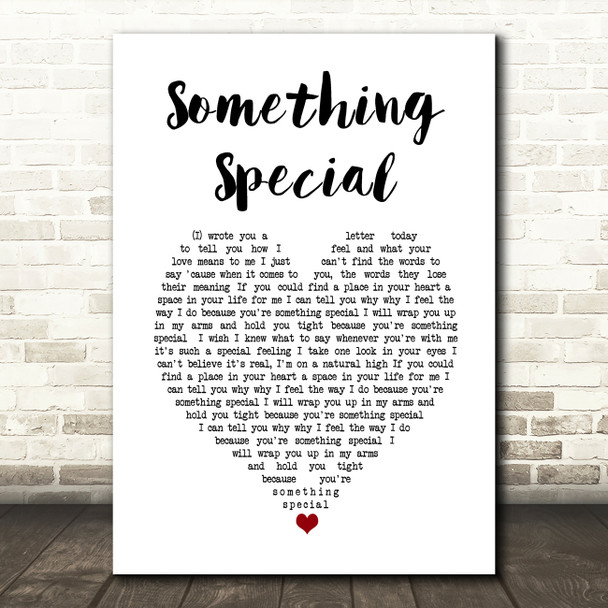 Kenny Thomas Something Special White Heart Song Lyric Music Art Print