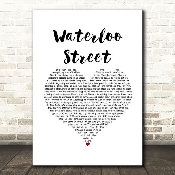 Lighthouse Family Waterloo Street White Heart Song Lyric Music Art Print