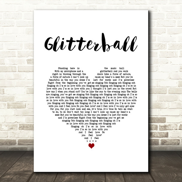 Sigma feat. Ella Henderson Glitterball White Heart Song Lyric Music Art Print