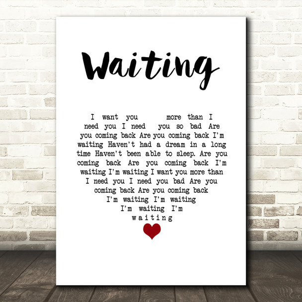 Alice Boman Waiting White Heart Song Lyric Music Art Print