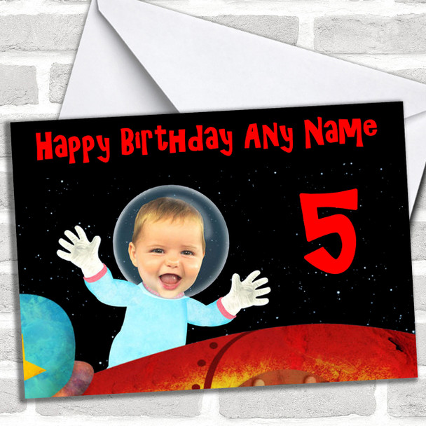 Baby Jake In Space Personalized Birthday Card